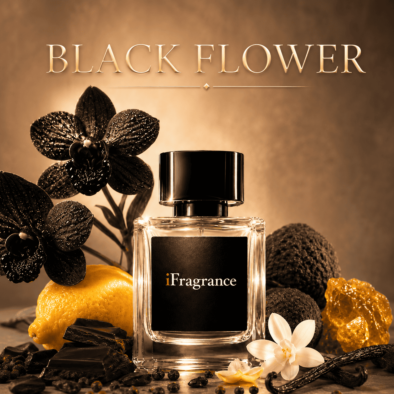 BLACK FLOWER, 100ml, Eau de Parfum Donna, Persistenza 12h+